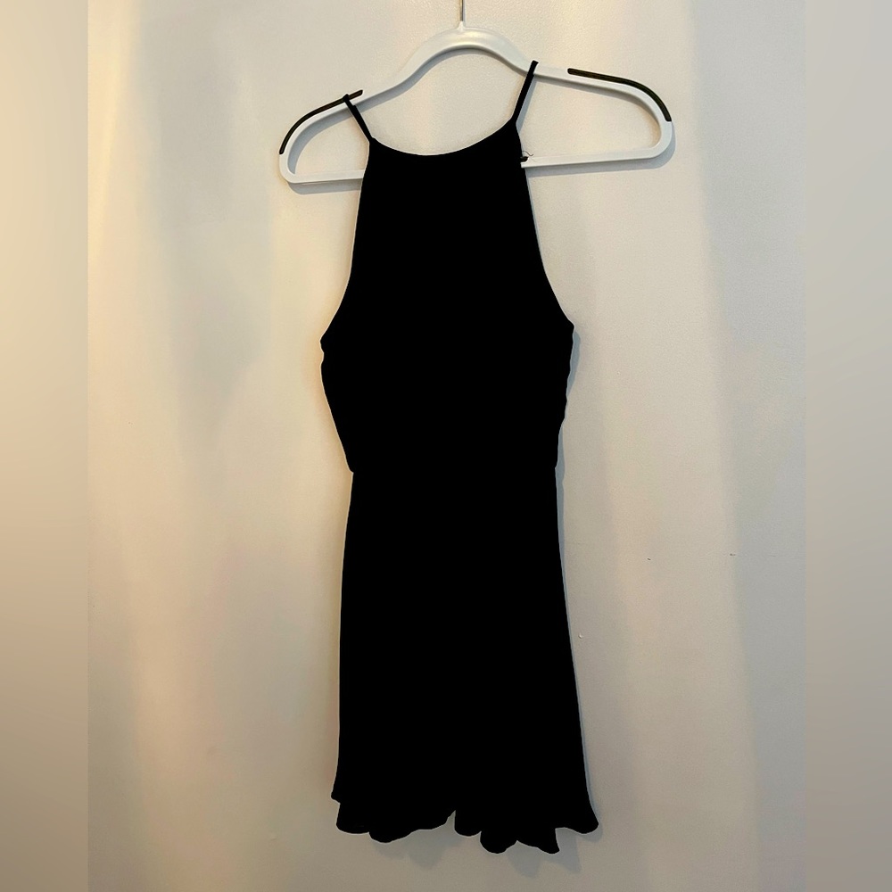 Lush black halter neck dress, size small.